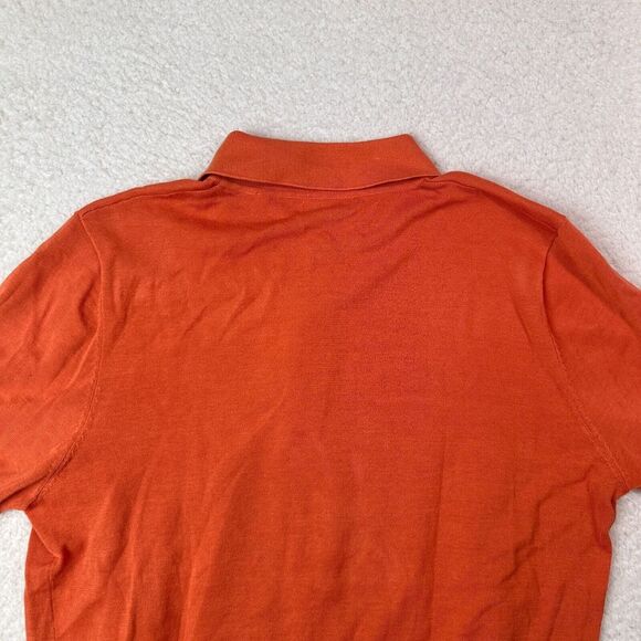 Serge Blanco‎ Knit Polo Shirt Mens Small Orange Short Sleeve - Picture 7 of 13